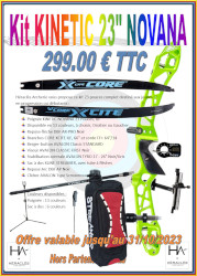HERACLES ARCHERIE KITS PROMO RENTREE 2023 CARQUOIS FRANCE LIGNE CLUBS LA BREDE MENETROL KIT KINETIC NOVANA 23 POUCES 2023